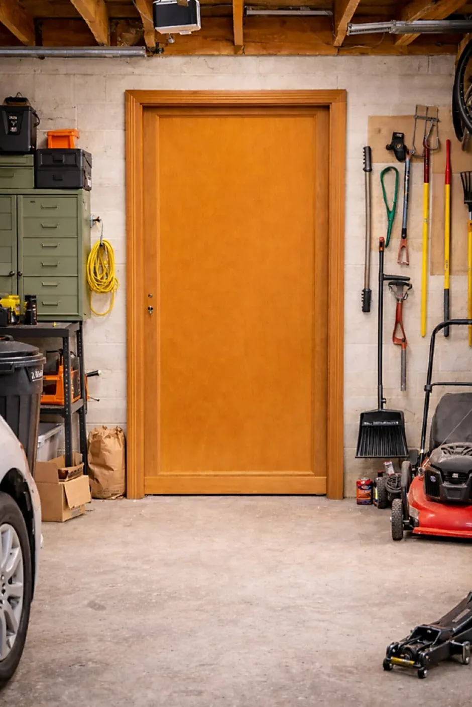 Gd Menuiseries Porte De Service Bois Pleine Armagos, H.200 X L.90 Côte Tableau, P.droit, Poignée, Barillet