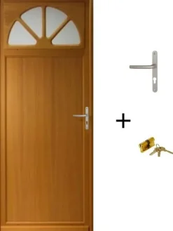 Gd Menuiseries Porte De Service Bois Vitrée Pixos, H,200xl,80 Côte Tableau, P.gauche , Poignée, Barillet