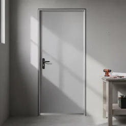 Porte de service isolée métal 90 x h.200 cm réversible