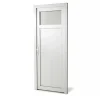 Geom Porte de service pvc 1/4 vitrée Servicio 80 x h.205 poussant droit