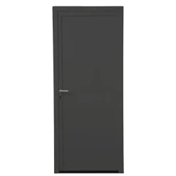 Fral Fermetures Porte de service PVC anthracite et blanc L 960mm x H 2000mm ouvant droit