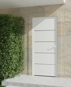 Porte d'entrée alu blanc Cecina H.215 x l.90 cm poussant gauche-4ALU Online