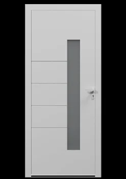 Porte d'entrée alu blanc Harumi H.215 x l.90 cm poussant gauche-4ALU Online