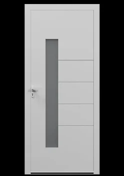 4ALU Porte d'entrée alu blanc Harumi H.215 x l.90 cm poussant droit