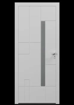 4ALU Porte d'entrée alu blanc Imani H.215 x l.90 cm poussant gauche