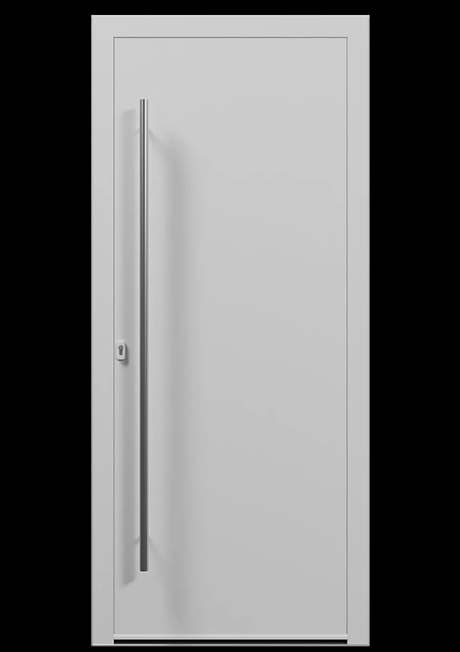 4ALU Porte d'entrée alu blanc Kapas H.215 x l.90 cm poussant droit
