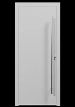 Porte d'entrée alu blanc Kapas H.215 x l.90 cm poussant gauche-4ALU Hot