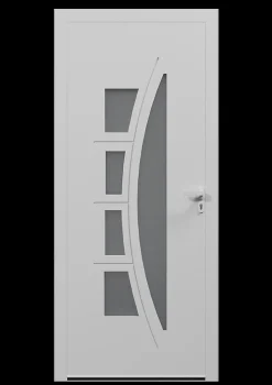 Porte d'entrée alu blanc Rylie H.215 x l.90 cm poussant gauche-4ALU