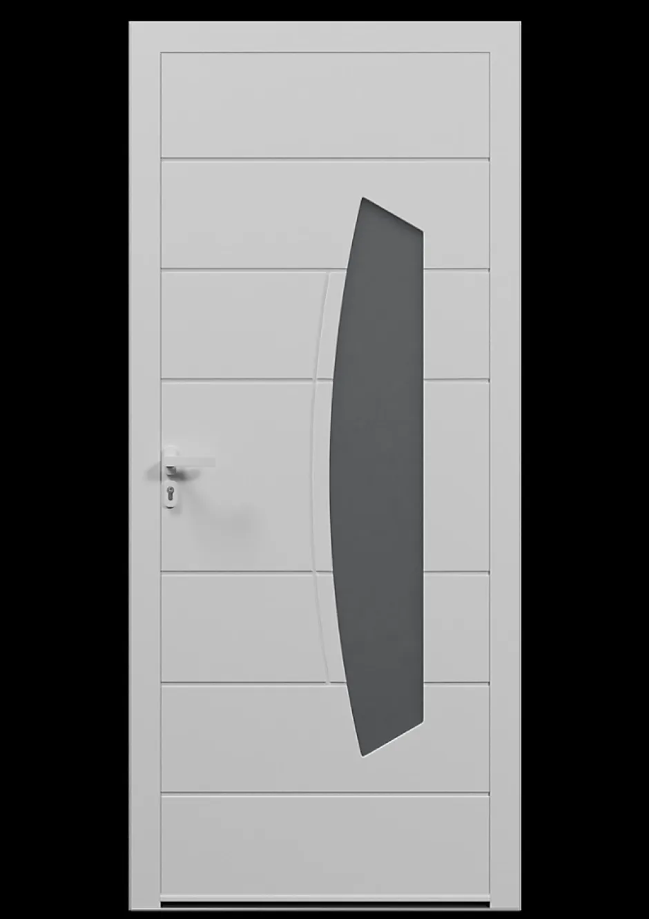 4ALU Porte d'entrée alu blanc Tegan H.215 x l.90 cm poussant droit