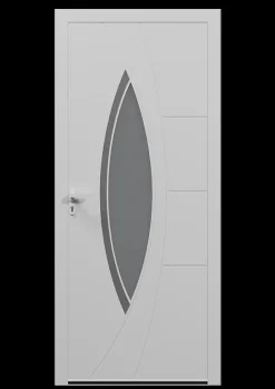 Porte d'entrée alu blanc Zaria H.215 x l.90 cm poussant droit-4ALU Hot