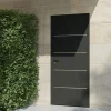 Porte d'entrée alu gris Cecina H.215 x l.90 cm poussant droit-4ALU Discount