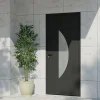 Porte d'entrée alu gris Demi Lune H.215 x l.90 cm poussant droit-4ALU New