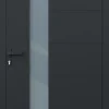 4ALU Porte d'entrée alu gris Harumi H.215 x l.90 cm poussant droit