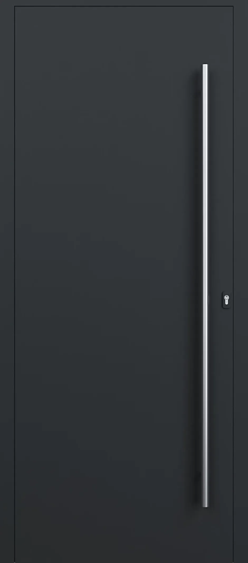 4ALU Porte d'entrée alu gris Kapas H.215 x l.90 cm poussant gauche