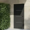 4ALU Porte d'entrée alu gris Leme H.215 x l.90 cm poussant gauche
