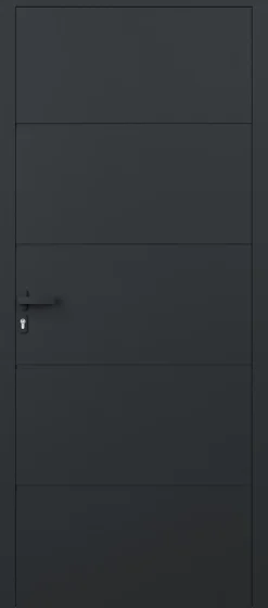 Porte d'entrée alu gris Madryn H.215 x l.90 cm poussant gauche-4ALU Hot
