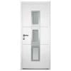 Porte d'entrée aluminium 4 ALU Ava blanc 80 x h.215 cm poussant droit-4ALU Discount