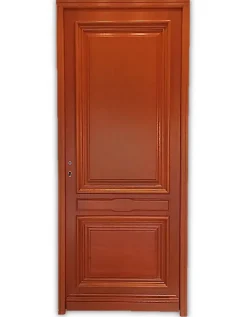 Gd Menuiseries Porte D'entrée Bois Pleine Safran, H.215xl.90 Côte Tableau P.droit, Poignee, Barillet