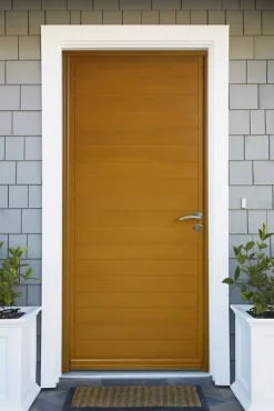 Porte D'entrée Bois Pleine Laura, H.215xl.90 Côte Tableau P. Gauche-Gd Menuiseries