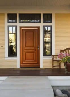 Gd Menuiseries Porte D'entrée Bois Pleine Tahi 1, H.215xl.90 Côte Tableau P. Gauche