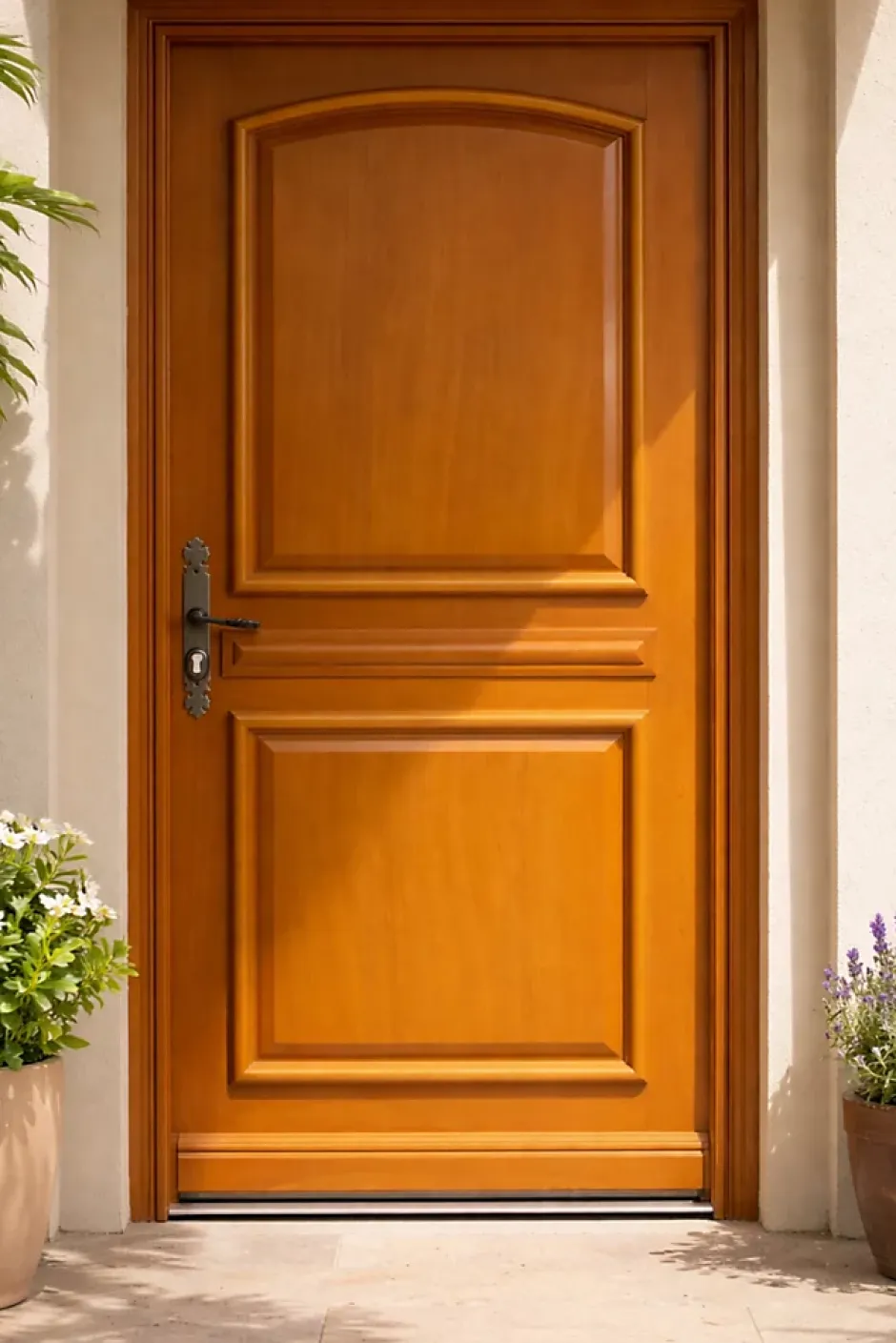 Gd Menuiseries Porte D'entrée Bois Pleine Garnier, H.215xl.90 Côte Tableau, P.droit