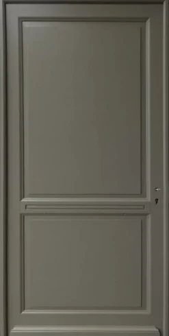 Gd Menuiseries Porte D'entrée Bois Pleine Elixir, Vert Ral7002, H.215xl.90 Côte Tableau P.gauche