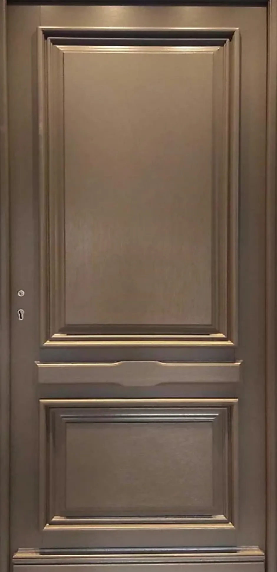 Porte D'entrée Bois Pleine Cassy Gris Ral 7039, H.215xl.90 Côte Tableau P.droit-Gd Menuiseries Clearance