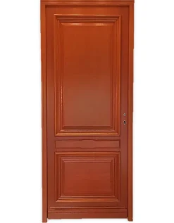 Gd Menuiseries Porte D'entrée Bois Pleine Safran, H.215xl.90 Côte Tableau P. Gauche