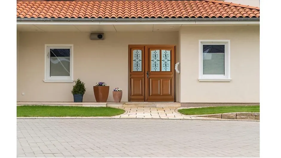 Porte D'entrée Bois Tiercée Vitrée Vauban H.215xl.130 Côte Tableau P.droit-Gd Menuiseries Best