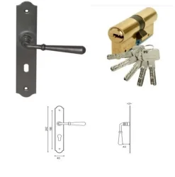 Gd Menuiseries Porte D'entrée Bois Vitrage Transparent, Elioth, H.215xl.90 Côte Tableau P.droit Poignée, Barillet