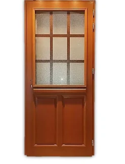 Porte D'entrée Bois Vitrée Alena, H.215xl.80 Côte Tableau P. Gauche-Gd Menuiseries New