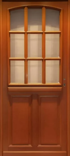 Gd Menuiseries Porte D'entrée Bois Vitrée Agatha, H.215xl.80 Côte Tableau P.gauche