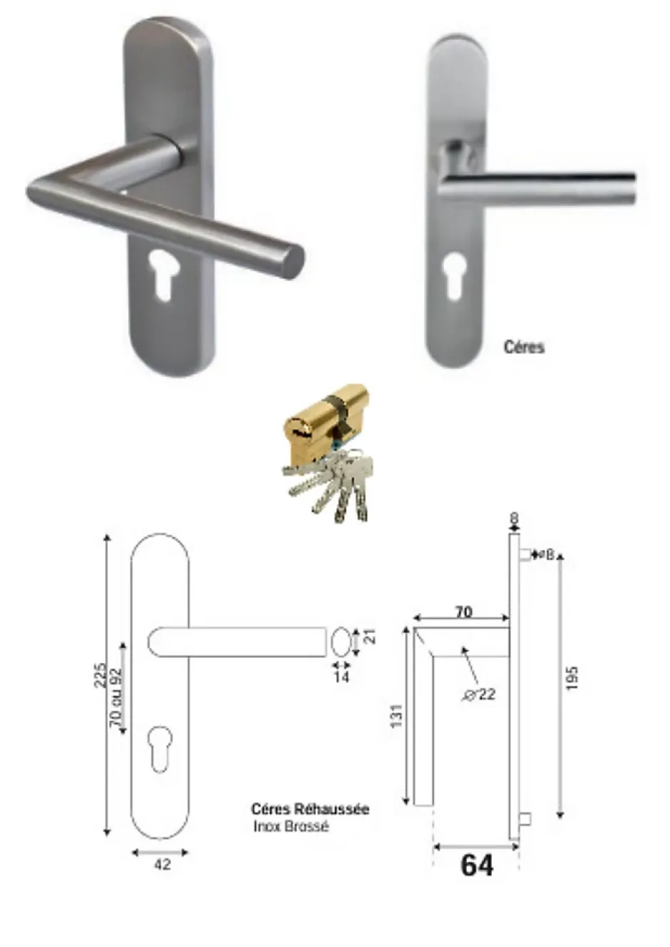 Porte D'entrée Bois Vitrée Alena, H.215xl.80 Côte Tableau P.droit Poignée, Barillet-Gd Menuiseries