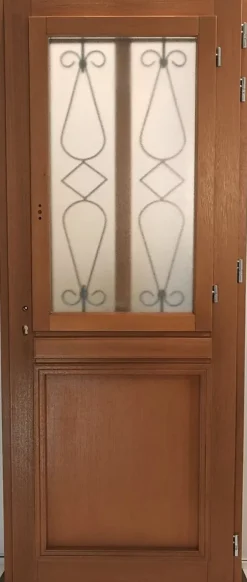 Gd Menuiseries Porte D'entrée Bois Vitrée Baya, H,200xl,80 Côte Tableau P,gauche