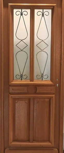 Gd Menuiseries Porte D'entrée Bois Vitrée Baya, H.215xl.90 Côte Tableau P,gauche