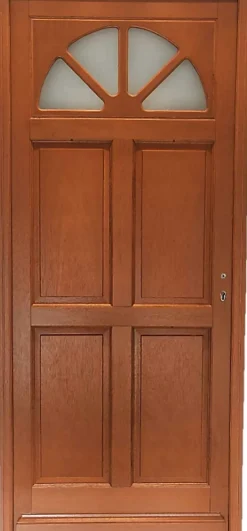 Porte D'entrée Bois Vitrée Ferji, H.215xl.90 Côte Tableau P.gauche-Gd Menuiseries Discount