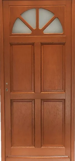 Gd Menuiseries Porte D'entrée Bois Vitrée Ferji, H.215xl.90 Côte Tableau, P.droit