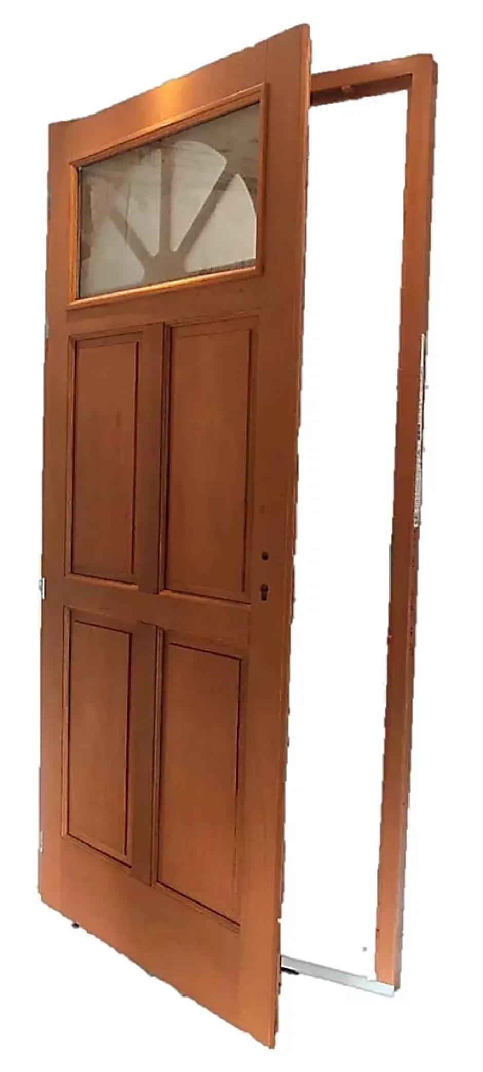 Gd Menuiseries Porte D'entrée Bois Vitrée Ferji, H.215xl.90 Côte Tableau, P.droit