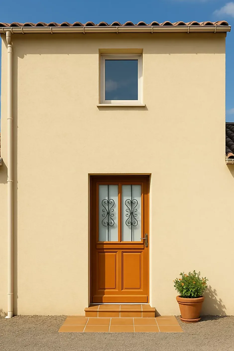 Gd Menuiseries Porte D'entrée Bois Vitrée Syrah, H.215xl.90 Côte Tableau P.gauche