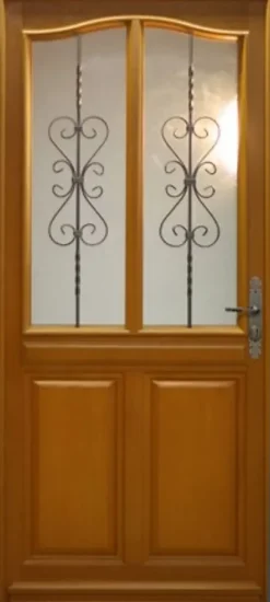 Porte D'entrée Bois Vitrée Sandy, H.215xl.90 Côte Tableau P.gauche-Gd Menuiseries Outlet