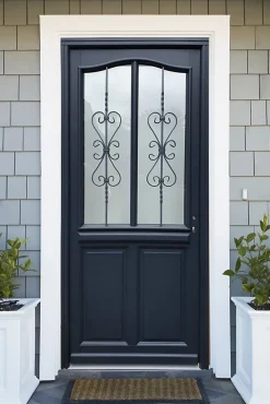 Porte D'entrée Bois Vitrée Sanna, H.215xl.90 Côte Tableau P.gauche-Gd Menuiseries Online