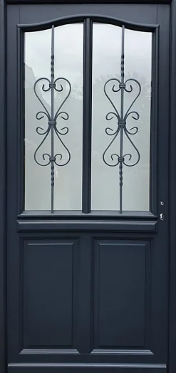 Porte D'entrée Bois Vitrée Sanna, H.215xl.90 Côte Tableau P.gauche-Gd Menuiseries Online