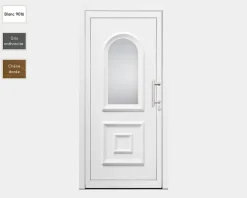 3 in 1 Porte d'entrée en PVC AP 1436 VENCO Blanc RAL 9016 (L.:850mm x H.:2000mm)