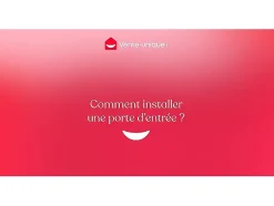 Porte d'entrée en acier avec inox H207 x L100 cm effet chêne - épaisseur 55 mm - poussant droit - TIFANA-Vente-unique Sale