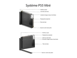 Vente-unique Porte d'entrée en acier pleine H207 x L100 cm effet chêne - épaisseur 55 mm - poussant gauche - AGUEDA