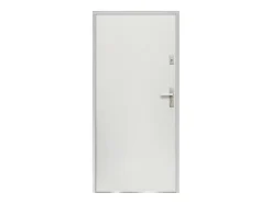 Porte d'entrée en acier pleine H207 x L100 cm blanc - épaisseur 55 mm - poussant gauche - AGUEDA-Vente-unique Sale