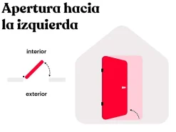 Porte d'entrée en acier pleine H207 x L100 cm blanc - épaisseur 55 mm - poussant gauche - AGUEDA-Vente-unique Sale