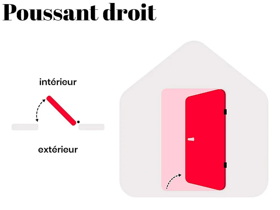 Vente-unique Porte d'entrée en acier pleine et inox H207 x L100 cm naturel foncé - épaisseur 55 mm - poussant droit - NAXARA