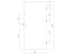 Vente-unique Porte d'entrée en acier pleine H207 x L100 cm blanc - épaisseur 55 mm - poussant droit - AGUEDA