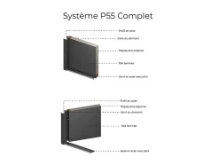 Vente-unique Porte d'entrée en acier pleine et inox H207 x L100 cm effet chêne - épaisseur 55 mm - poussant droit - NAXARA